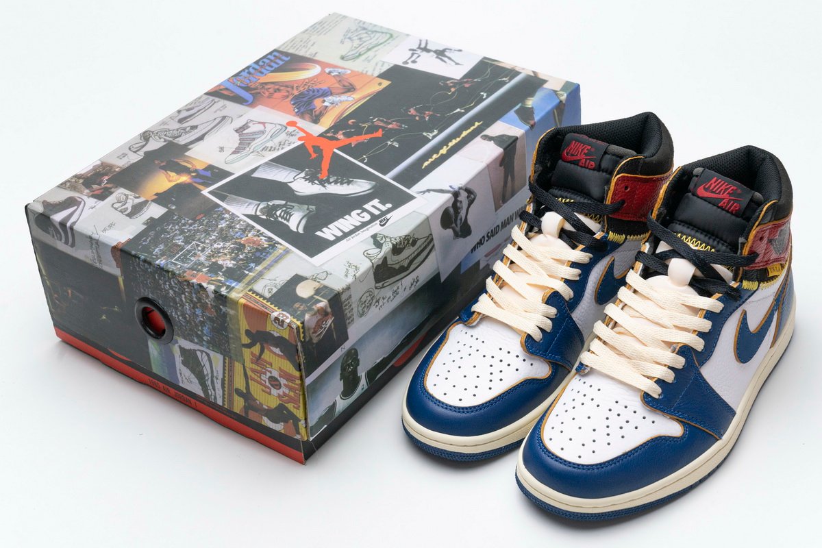 Air Jordan 1 Retro High Union Los Angeles Blue Toe BV1300-146 - Image 4