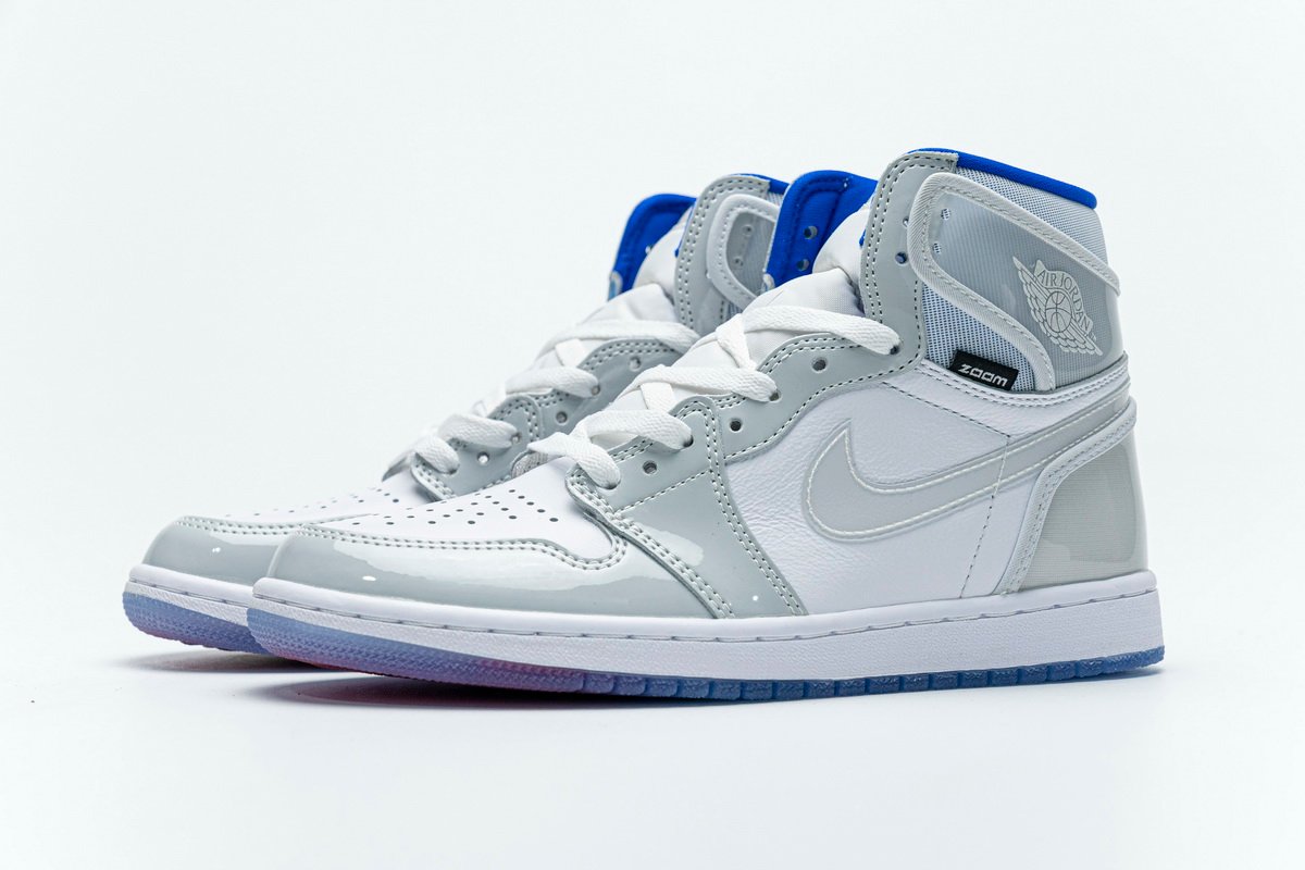 Air Jordan 1 Retro High Zoom White Racer Blue CK6637-104 - Image 4