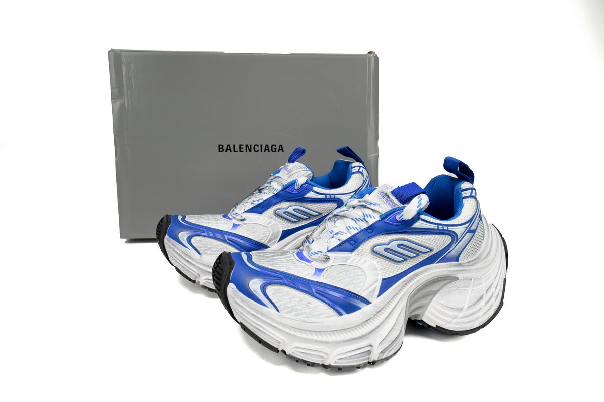 Balenciaga 10 XL White Gray Black White Blue 784342 W2MV2 1214 - Image 3