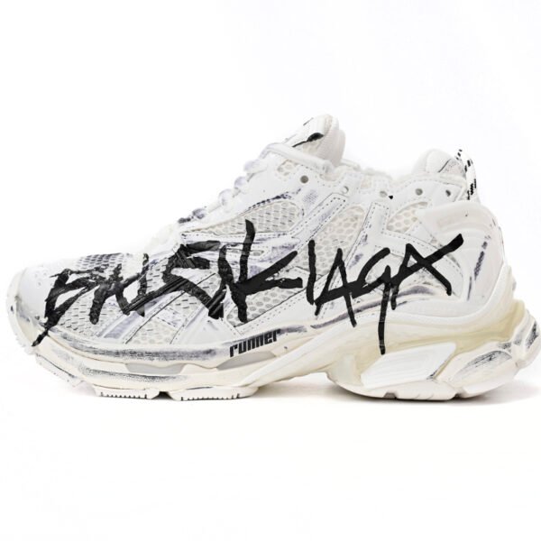Balenciaga Runner White And Black Characters