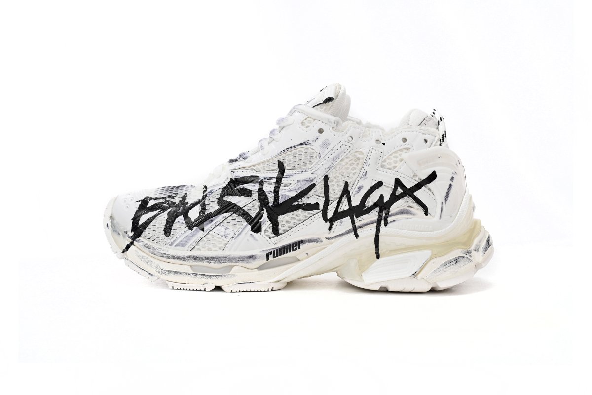 balenciaga_runner_white_and_black_characters_19B73A44BD31B Balenciaga Runner White And Black Characters - Image 1