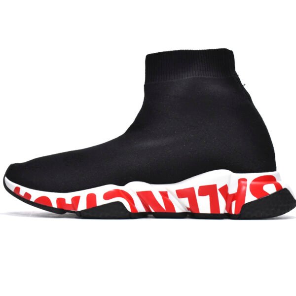 Balenciaga Speed Black(red word)