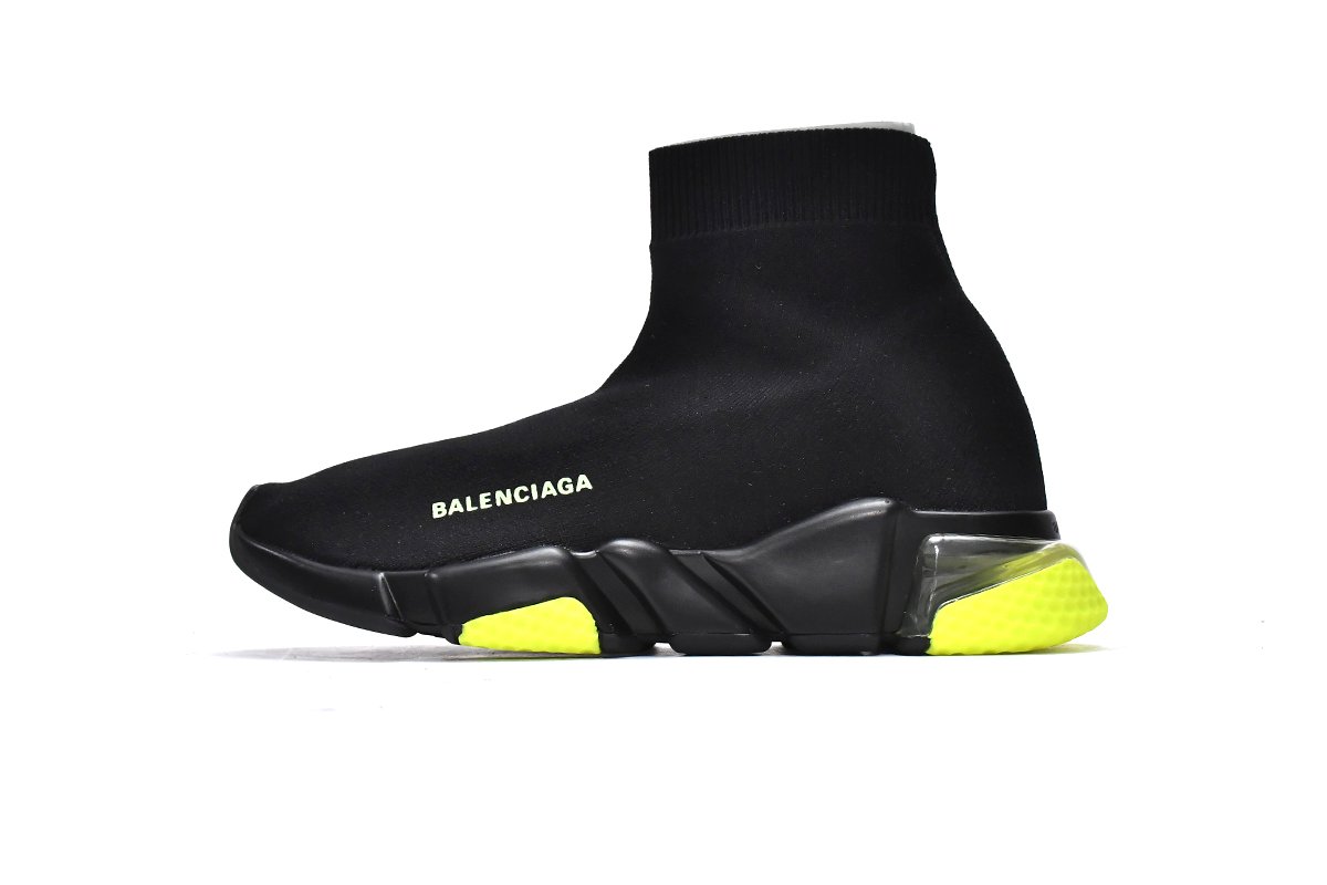 balenciaga_speed_trainer_black_green_184E7EE76A71B Balenciaga Speed Trainer Black Green - Image 1