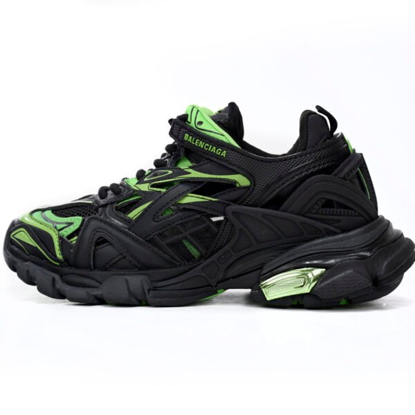 Balenciaga Track 2 Sneaker Black Green 568614 W2GN3 1086