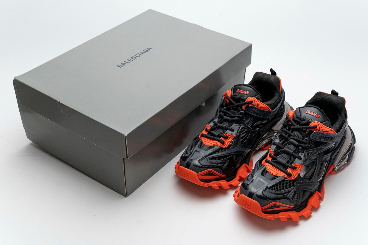 Balenciaga Track 2 Sneaker Dark Grey Orange  570391 W2GN1 2002 - Image 2