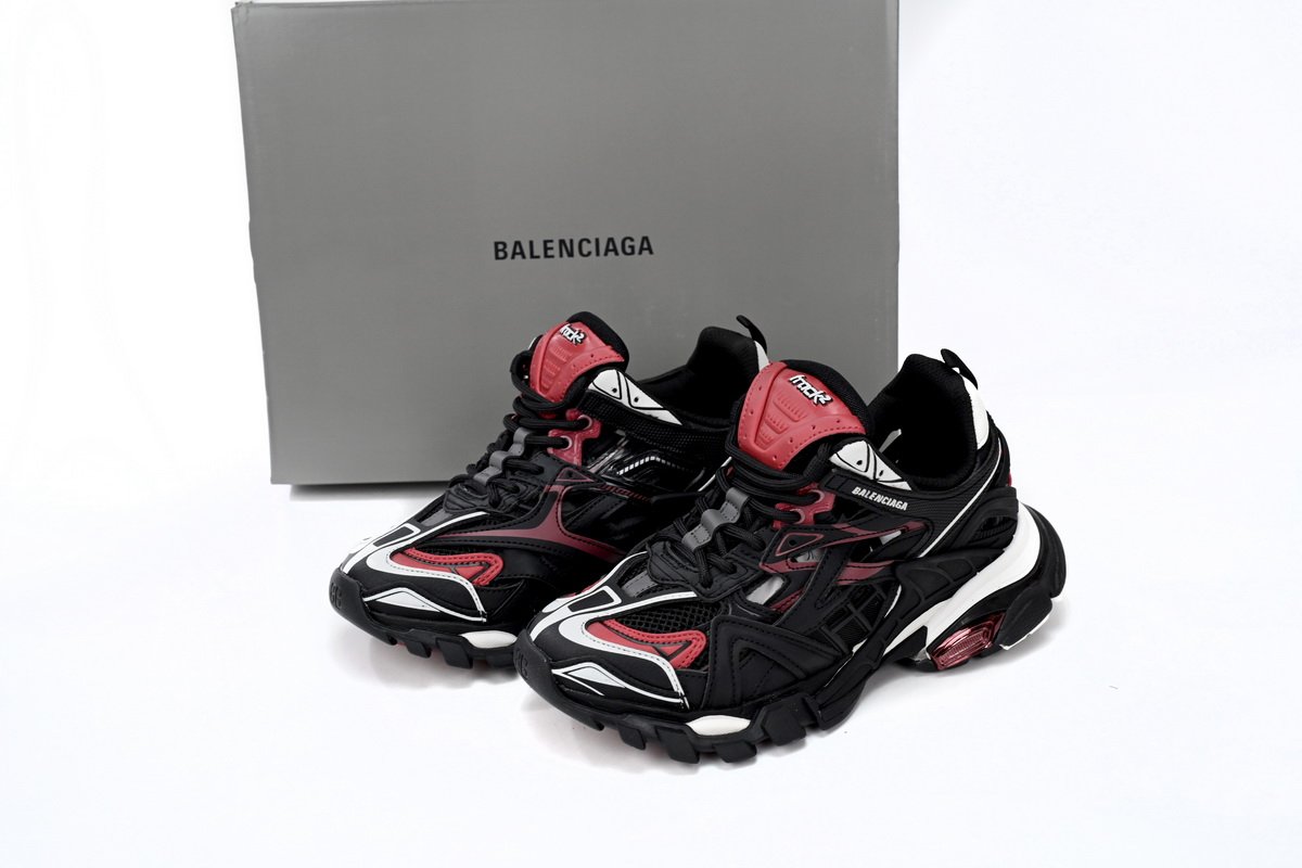 Balenciaga Track 2 Sneaker Military Black White Red 568614 W2GN3 6000 - Image 2