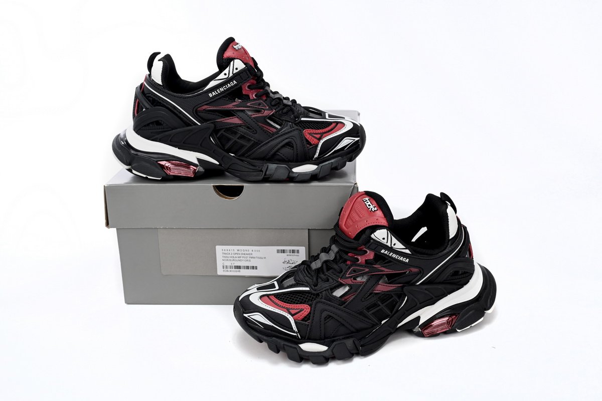 Balenciaga Track 2 Sneaker Military Black White Red 568614 W2GN3 6000 - Image 13