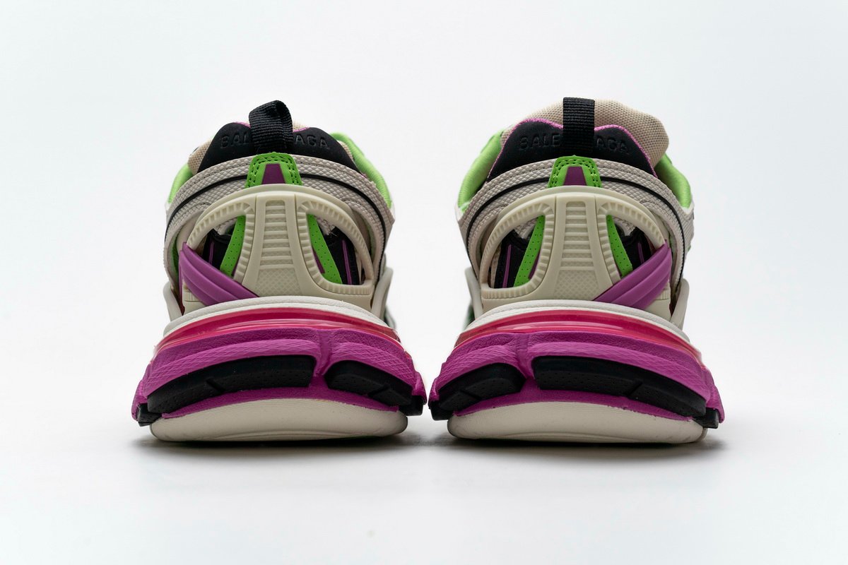 Balenciaga Track 2 Sneaker White Green Pink  568615 W2GN3 9199 - Image 5