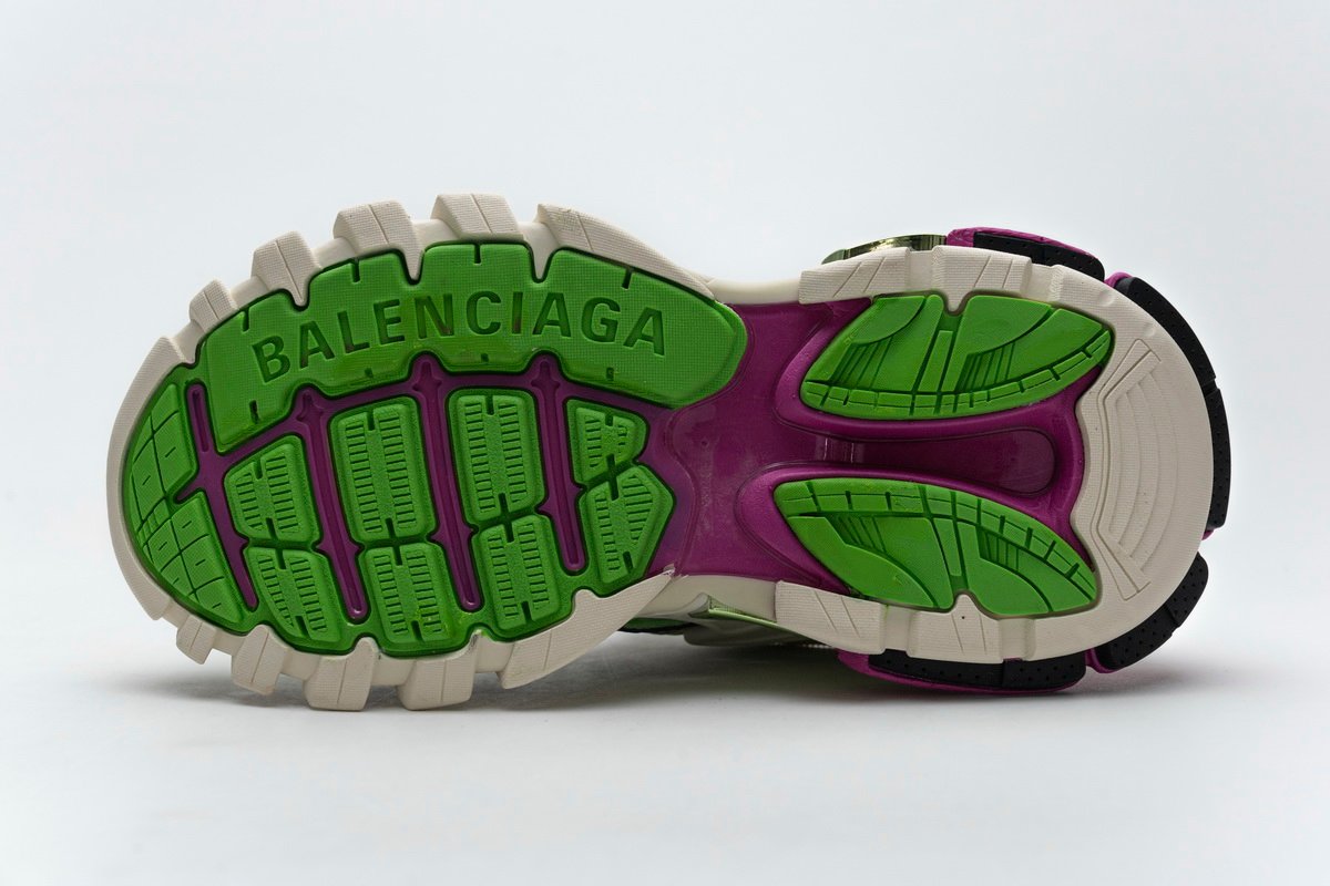 Balenciaga Track 2 Sneaker White Green Pink  568615 W2GN3 9199 - Image 4