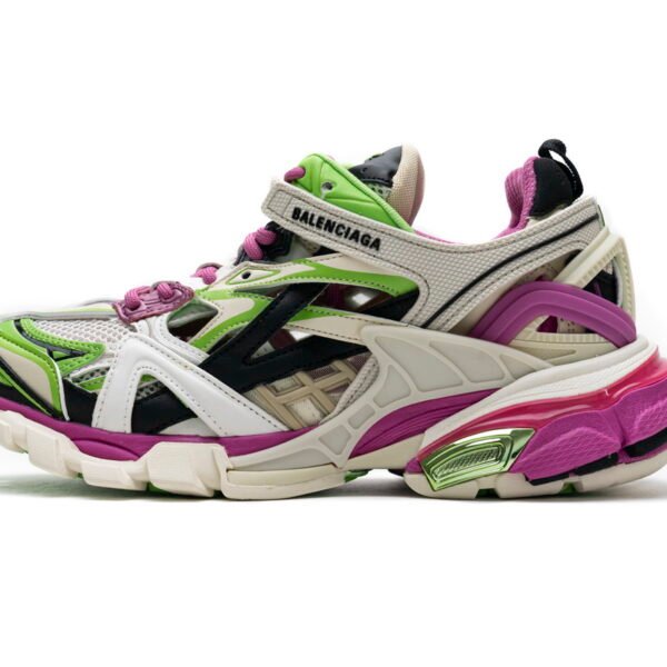 Balenciaga Track 2 Sneaker White Green Pink  568615 W2GN3 9199