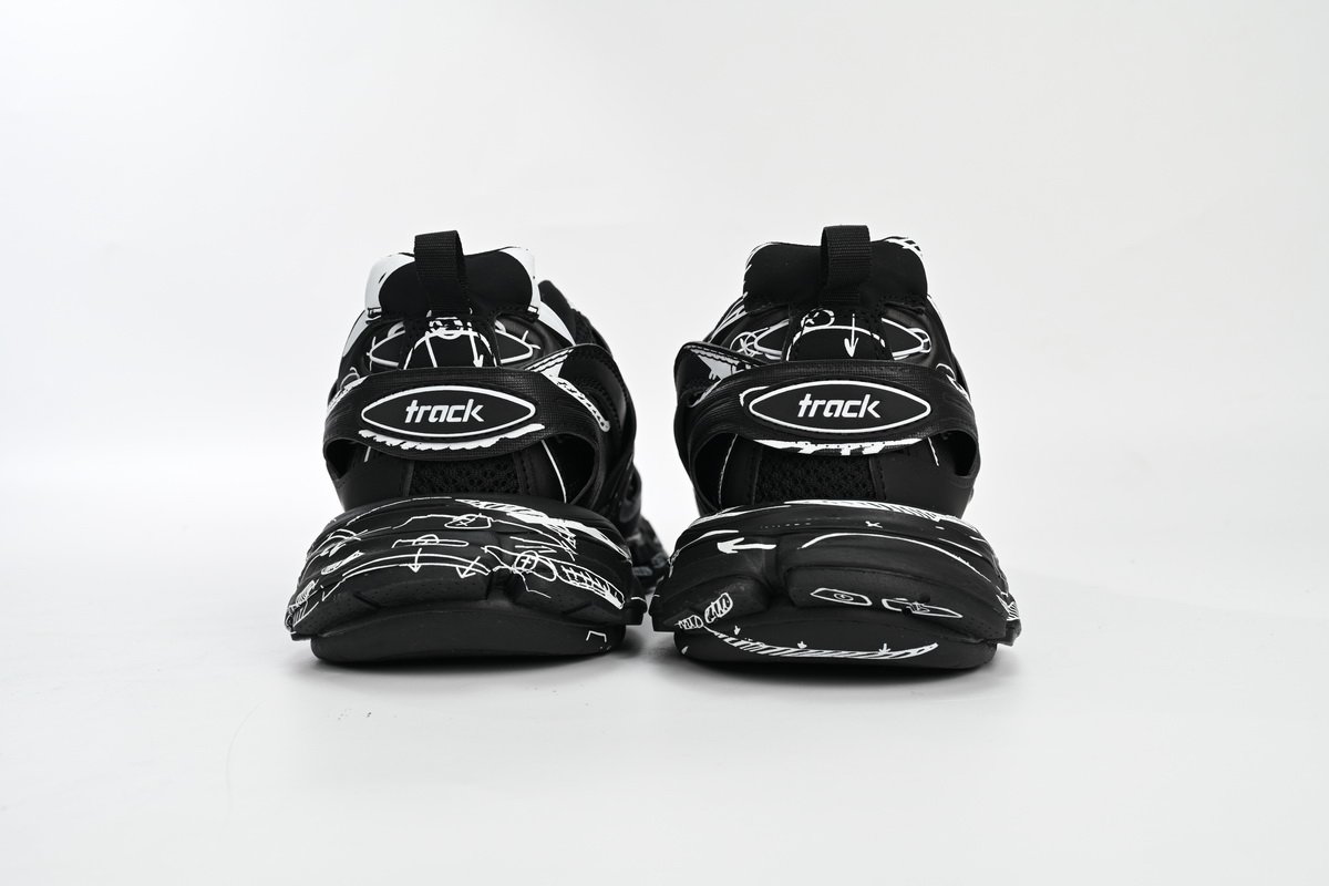Balenciaga Track Black Black-And-White Painting  542023 W3SR2 2315 - Image 4