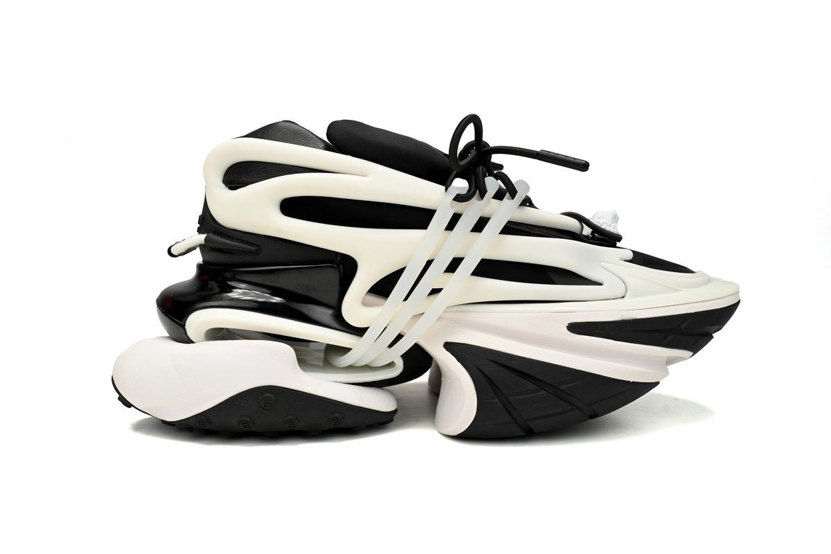 BALMAIN Multikolor Buty sportowe Black And White YM1VJ309 - Image 6