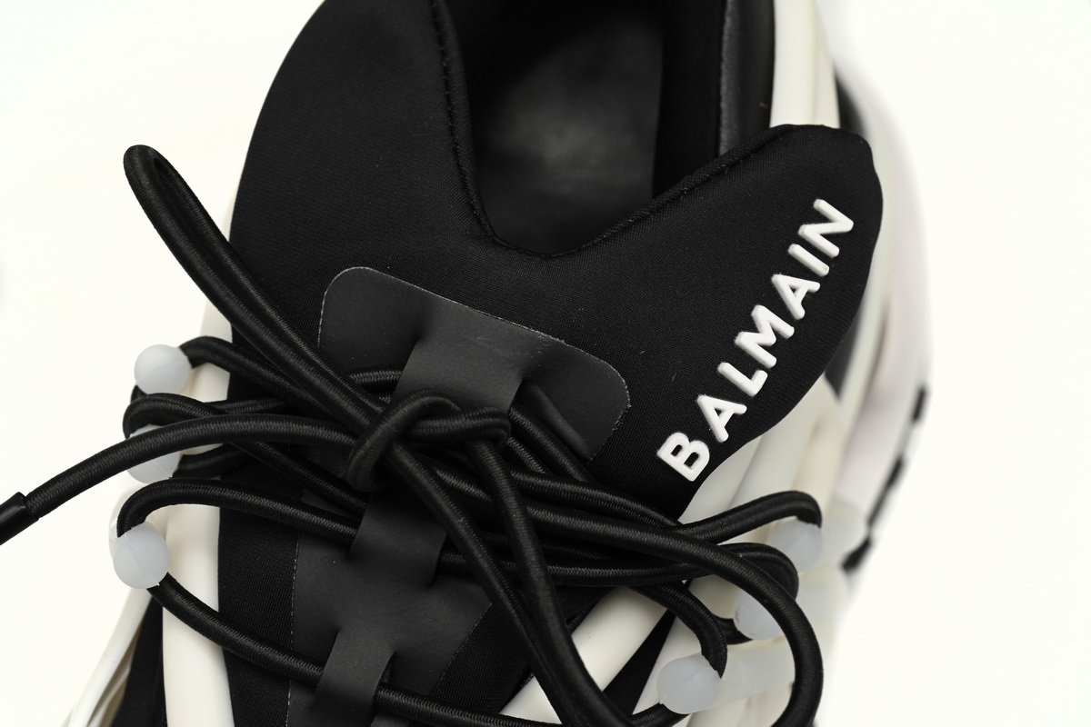 BALMAIN Multikolor Buty sportowe Black And White YM1VJ309 - Image 9