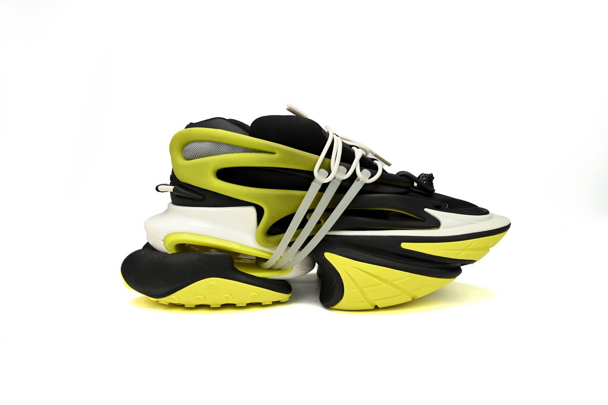 BALMAIN Multikolor Buty sportowe Black And Yellow YM1VJ309 - Image 6