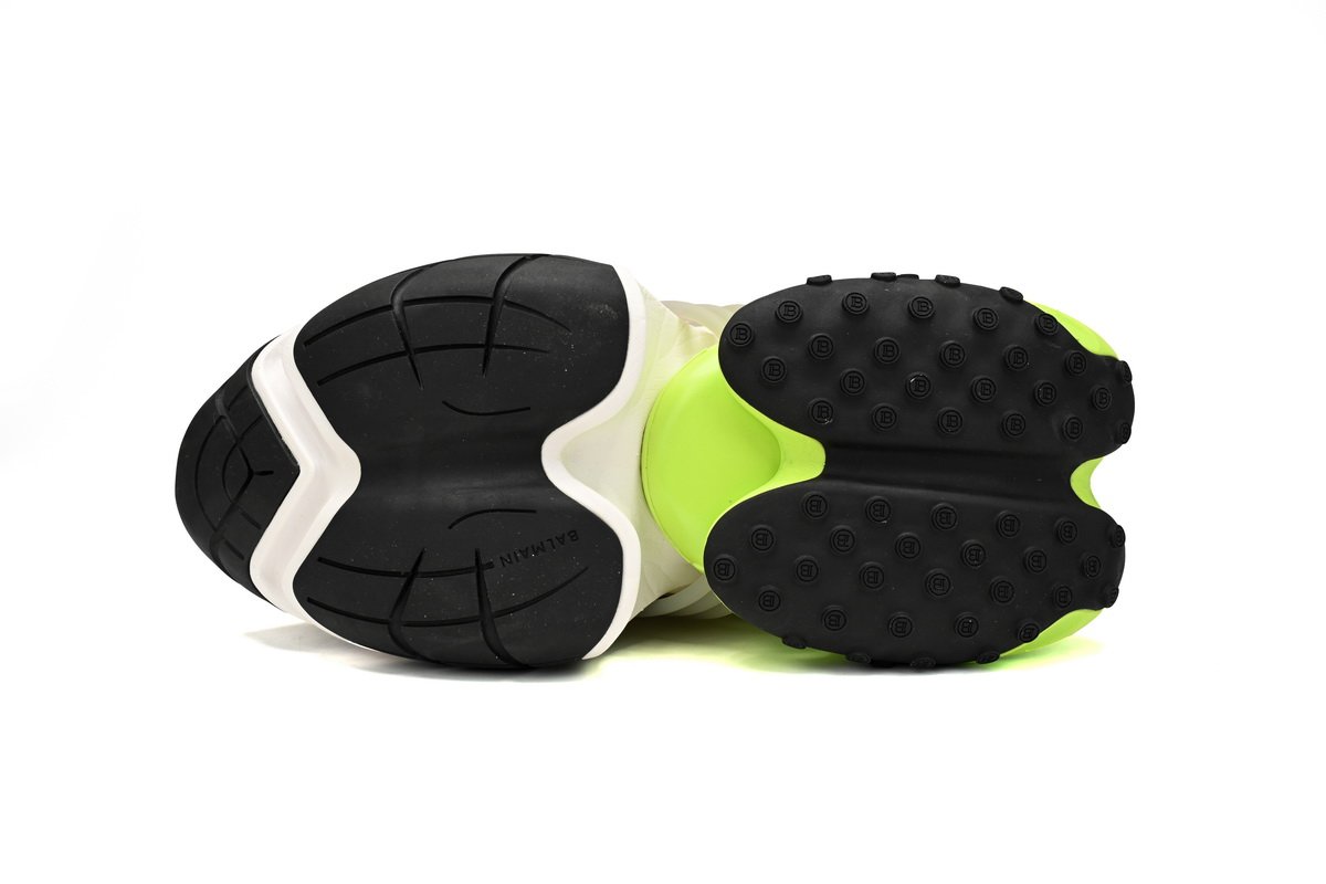 BALMAIN Multikolor Buty sportowe Black white and green YM1VJ309 - Image 5