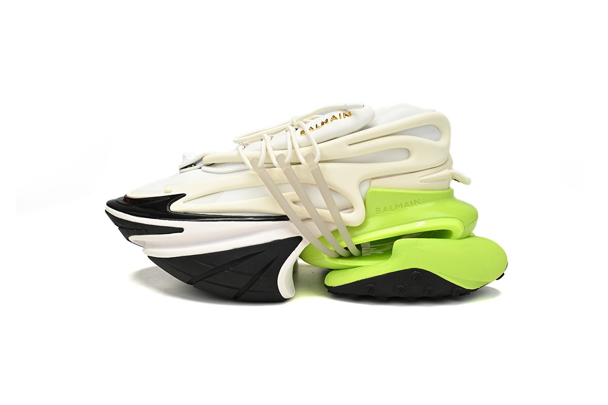 BALMAIN Multikolor Buty sportowe Black white and green YM1VJ309 - Image 1