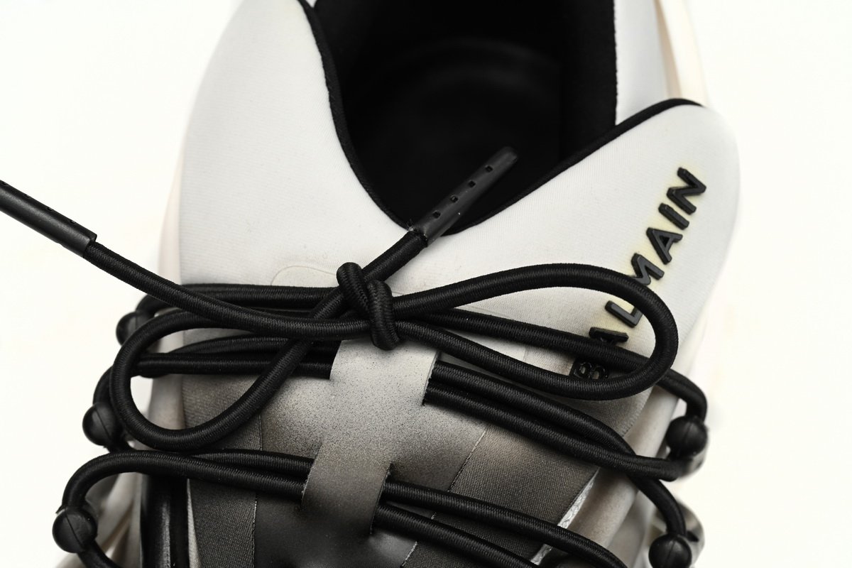 BALMAIN Multikolor Buty sportowe White and Black YM1VJ309 - Image 8