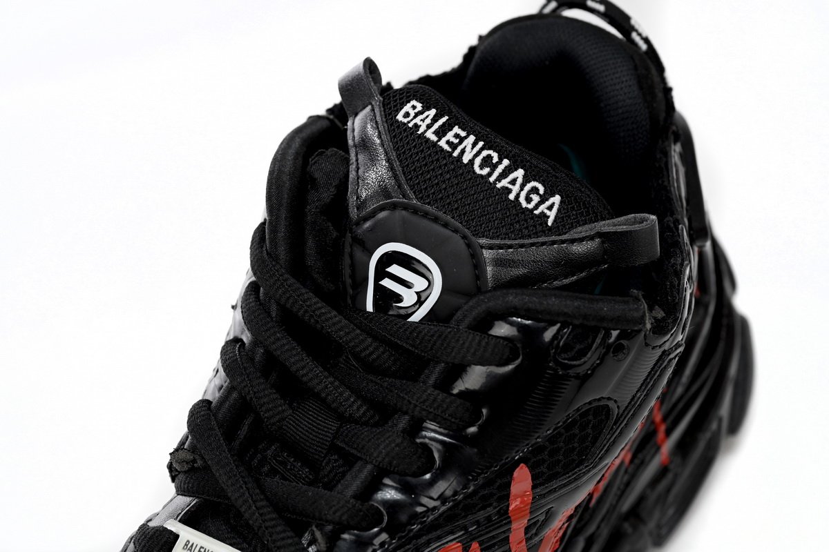 Balenciaga Runner Black And Red Characters 677402 W3RB1 0102 - Image 4
