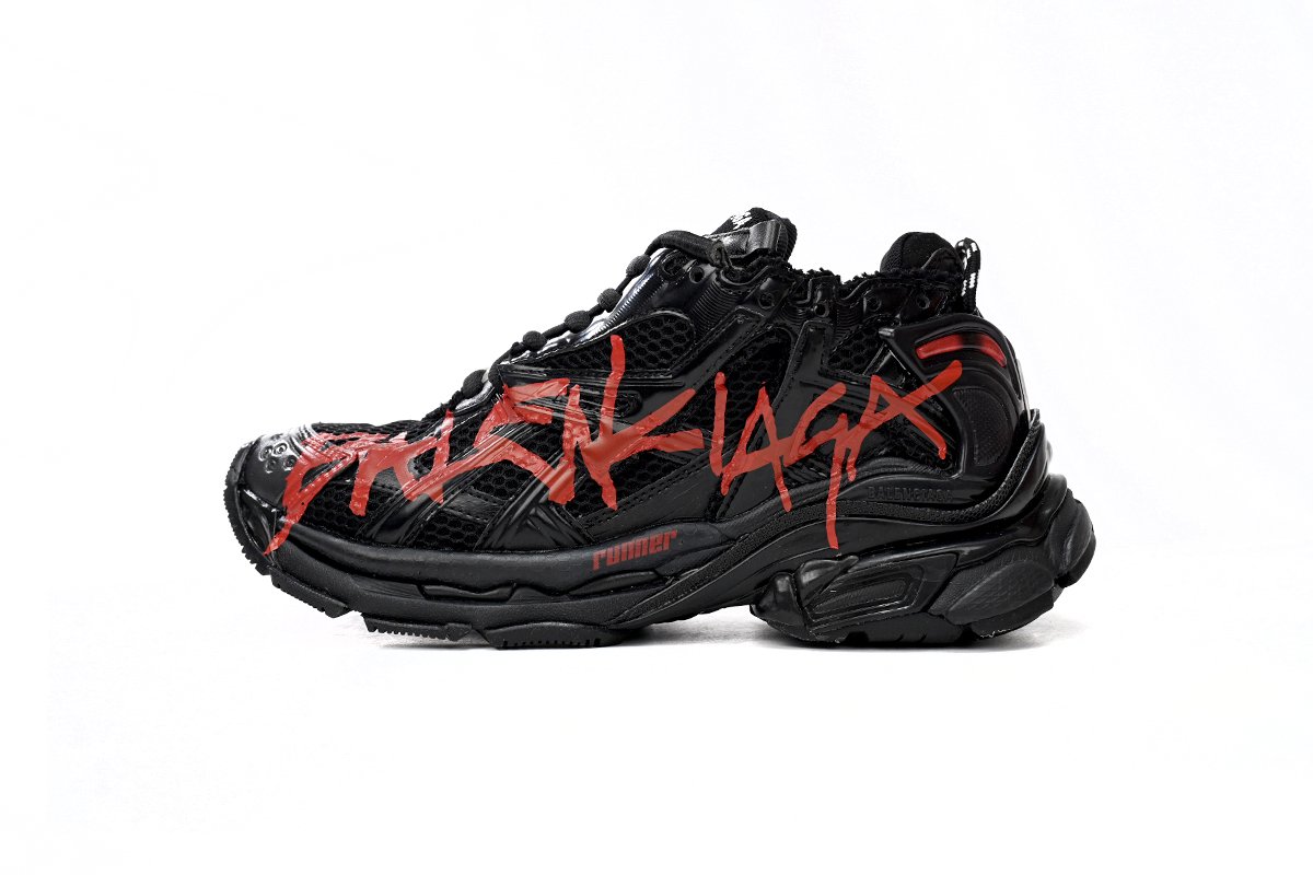 copy_of_balenciaga_runner_bai_huang_lan_677402_w3rb5_9174_19B73C4E5F112 Balenciaga Runner Black And Red Characters 677402 W3RB1 0102 - Image 1
