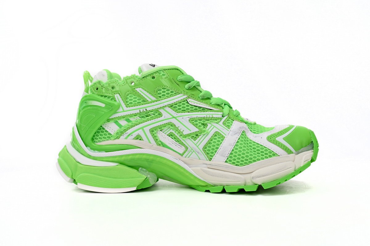 Balenciaga Runner White Green 677402 W3RBM 3590 - Image 3