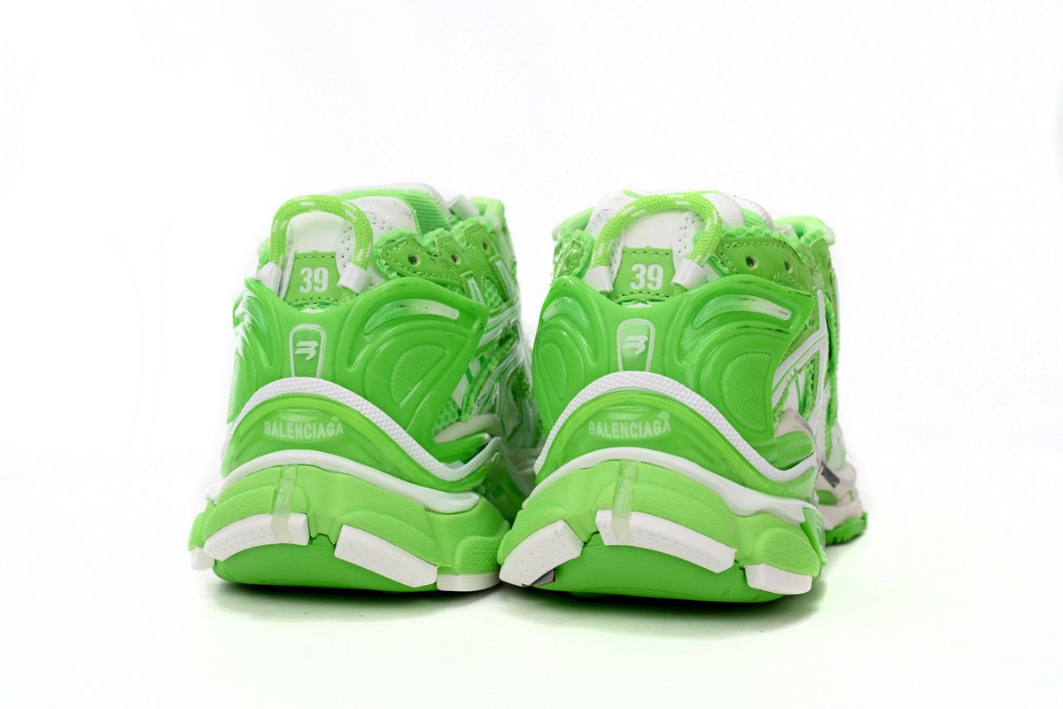 Balenciaga Runner White Green 677402 W3RBM 3590 - Image 9