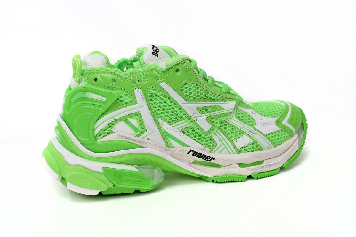 Balenciaga Runner White Green 677402 W3RBM 3590 - Image 4