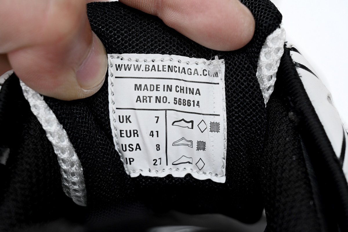 Balenciaga Track 2 Sneaker Black And White 568614 W2GN3 1090 - Image 12