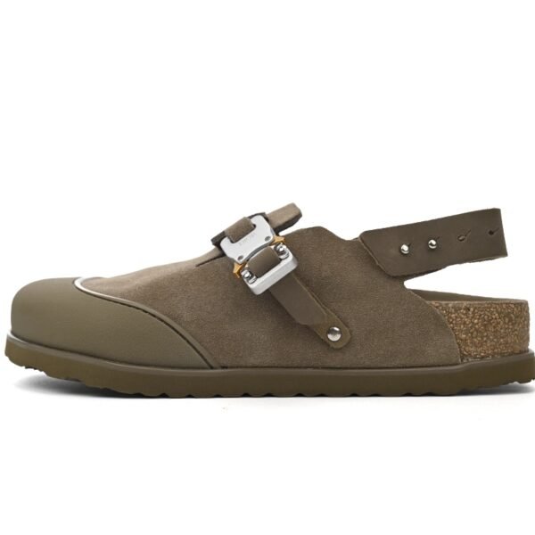 Dior by Birkenstock Mule Tokio Khaki Nubuck Calfskin 3SA116ZSD_H620