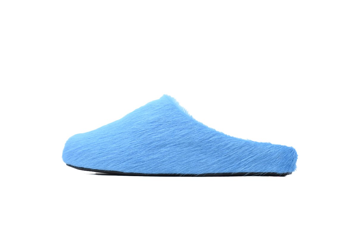 Marni Long-hair Calfskin Fussbett Sabot Blue SBMR000600P412200B50 - Image 1