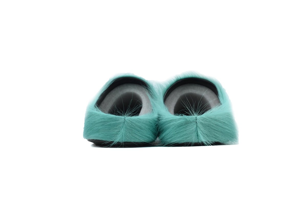Marni Long-hair Calfskin Fussbett Sabot Dark Green SBMR000600P412200V38 - Image 4