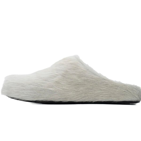 Marni Long-hair Calfskin Fussbett Sabot Grey SBMR000600P412200N15