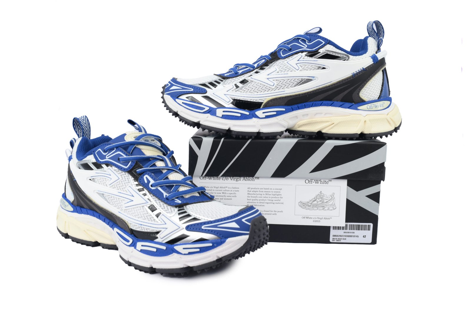 OFF-WHITE Out Of Deep Blue White  OMIA295F24 FAB00 10145 - Image 4