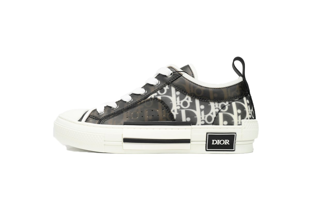 Dior B23 HT Oblique Transparency Low Bang Black and White - Image 1
