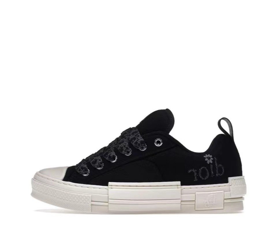 Dior B23 Skater Low Top ERL Black Cotton Canvas 3SN292ZWC_H968 - Image 1