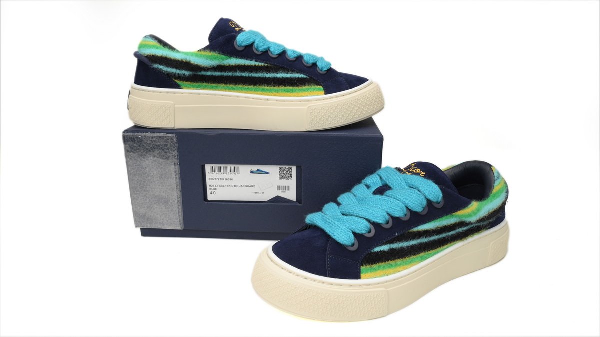 Dior B33 Sneakers  Release Navy Dlue Stripes  3SN272 ZIR1 6536 - Image 3