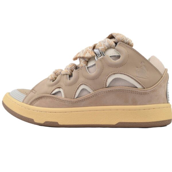 Lanvin Leather Curb White Brown