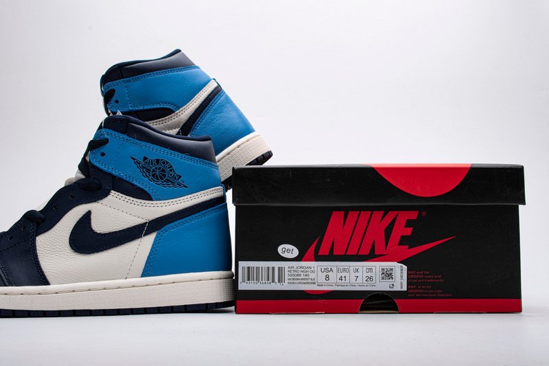 Air Jordan 1 Retro High Obsidian UNC 555088-140 - Image 9