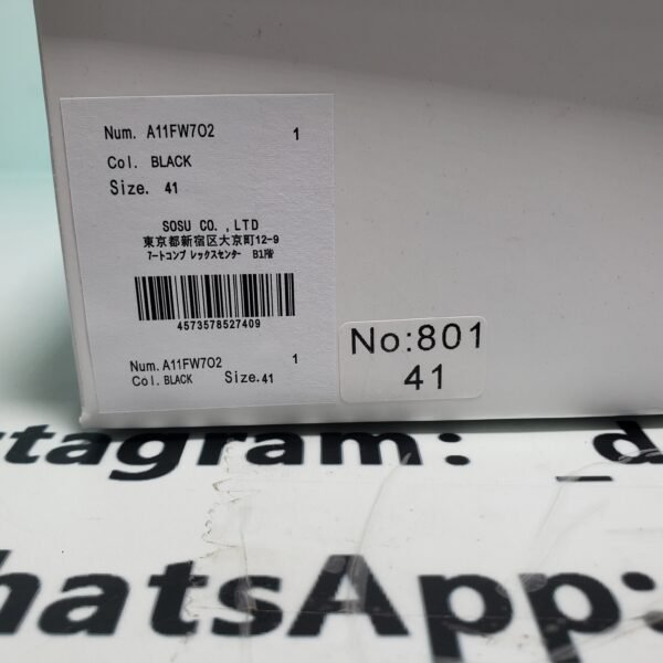 MIHARA YASUHIRO OG Sole Black White NO.801