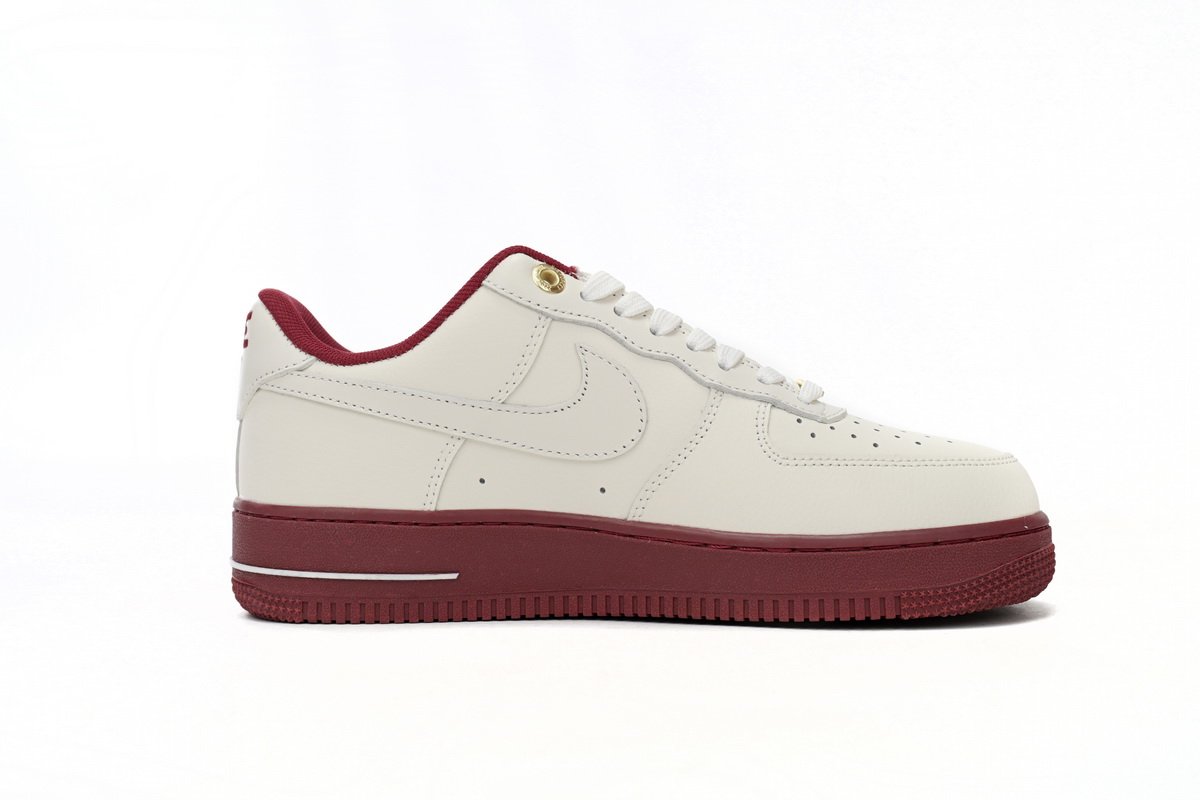 Nike Air Force 1’07 Low Beige Red DQ7582-100 - Image 3