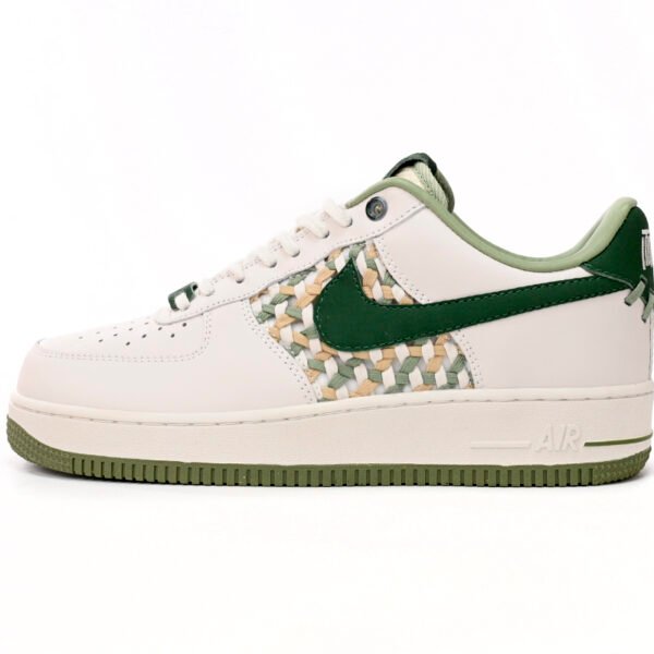 Nike Air Force 1 Low '07 Premium NAI-KE Bamboo Weave Sail Gorge Green FN0369-100