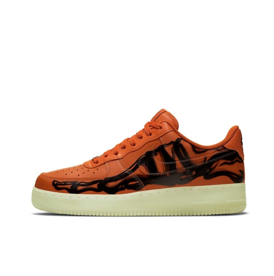 Nike Air Force 1 Low Orange Skeleton Halloween - Image 1