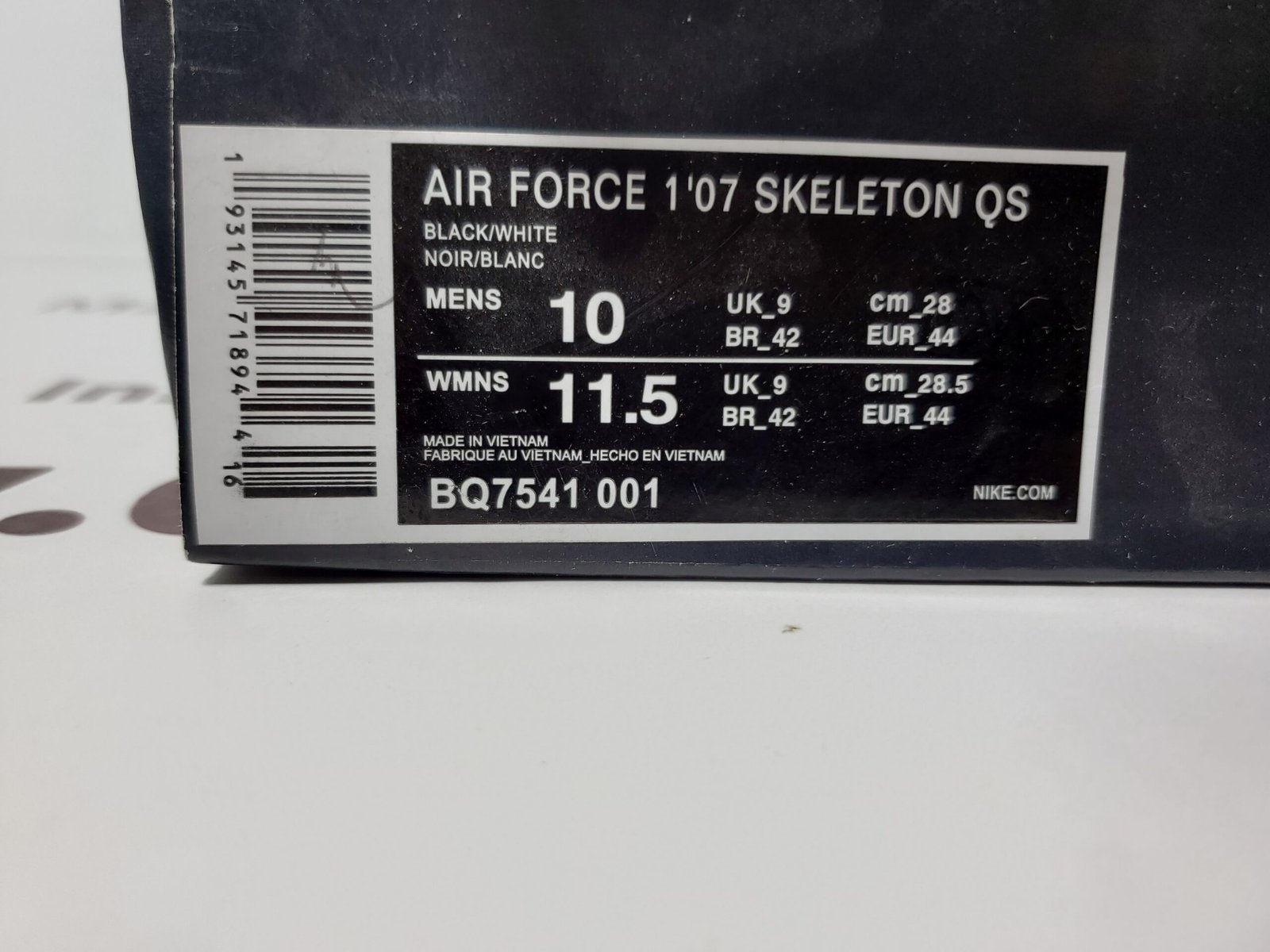 Nike air Force Black Skeleton Halloween (2019)  BQ7541 001 - Image 5