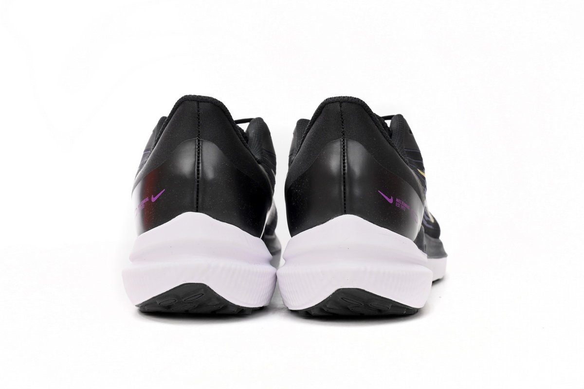 Nike Air Winflo 9 Black Blue and Yellow DD6203-007 - Image 4