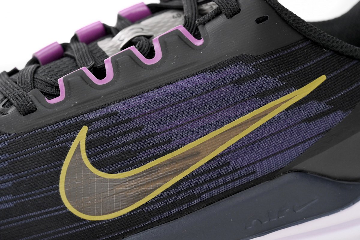 Nike Air Winflo 9 Black Blue and Yellow DD6203-007 - Image 8