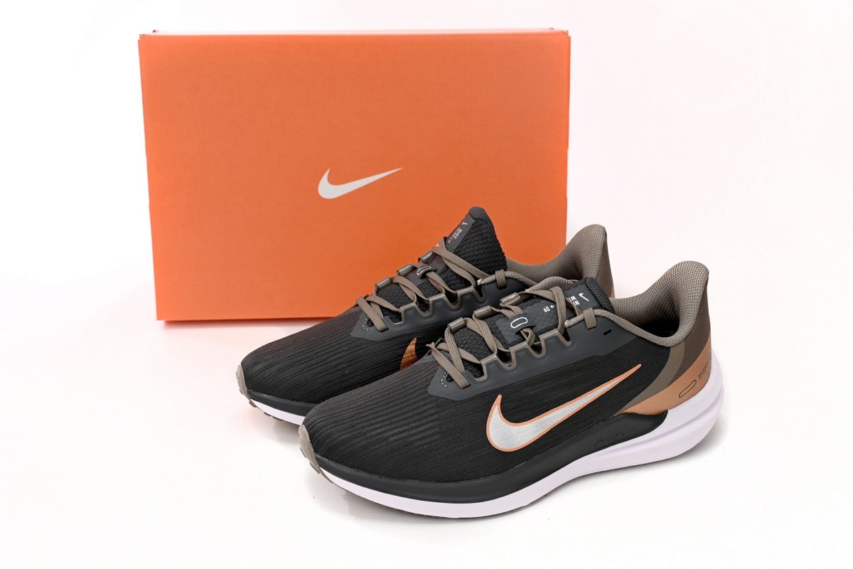 Nike Air Winflo 9 Black And White Brown DD8686-005 - Image 3