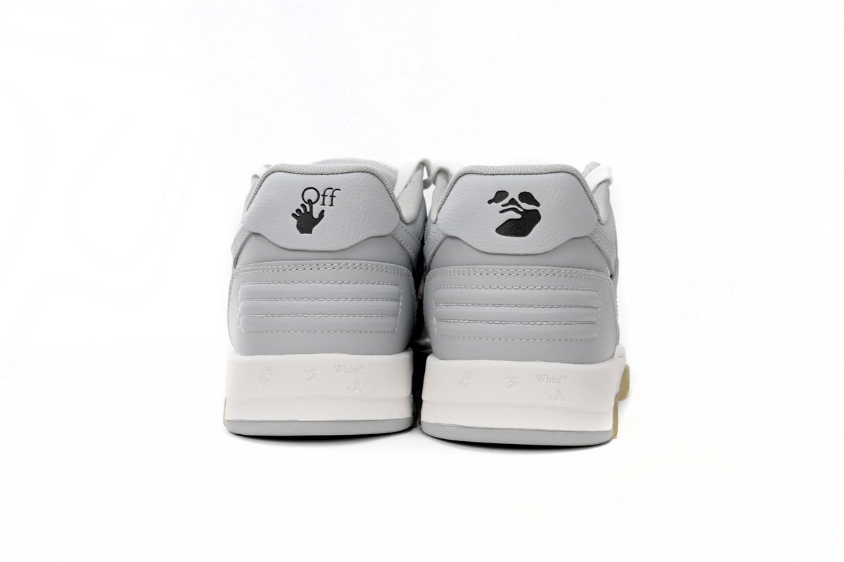 OFF-WHITE Out Of Office "OOO" Low Tops Grey White OMIA189 C99LEA00 40901 - Image 4