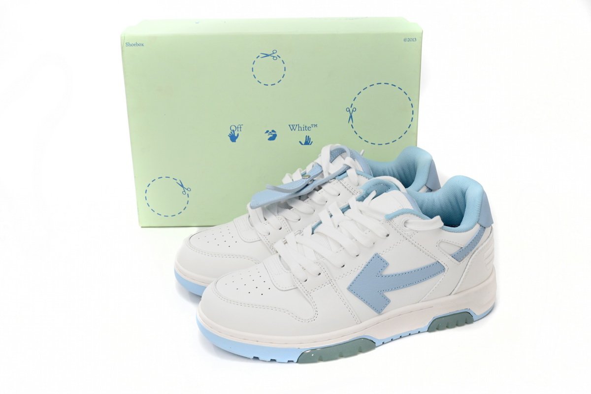 OFF-WHITE Out Of Office OOO 30 MM Low Tops White Light Blue OMIA189C99LEA0010145 - Image 2
