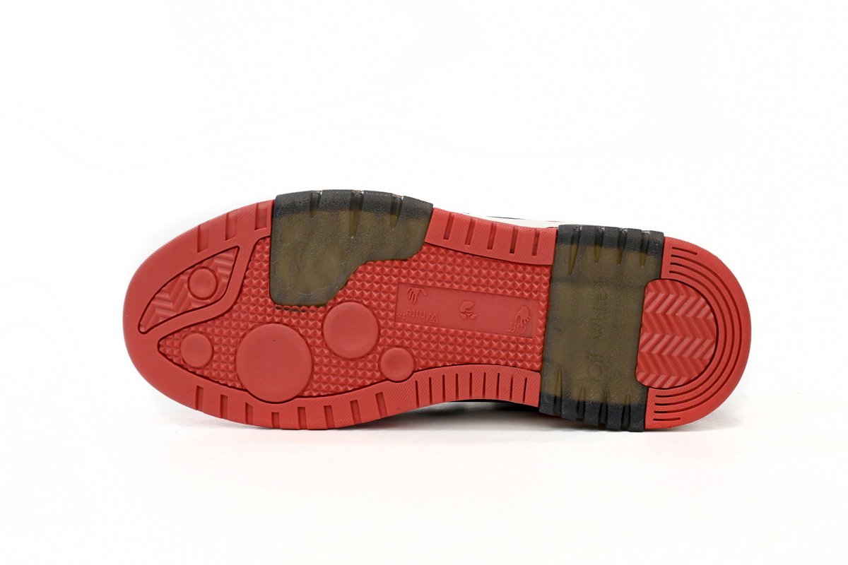 OFF-WHITE Out Of Office OOO Low Tops Black White Red OMIA189S23LEA0012510 - Image 14