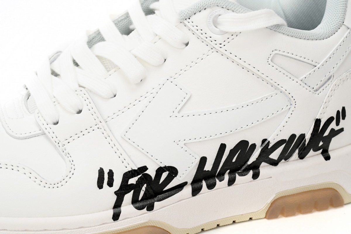 OFF-WHITE Out Of Office OOO Low Tops For Walking White Black OMIA189R21 LEA00 20101 - Image 5