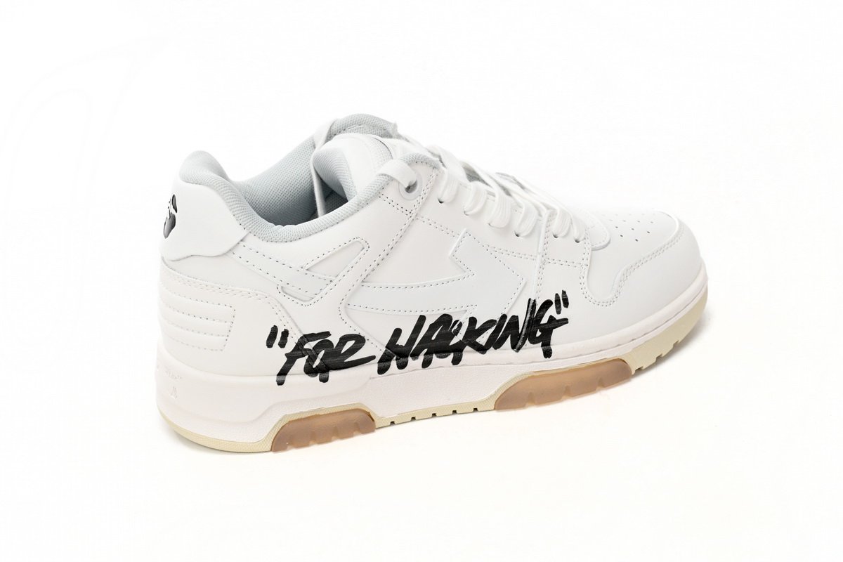 OFF-WHITE Out Of Office OOO Low Tops For Walking White Black OMIA189R21 LEA00 20101 - Image 3